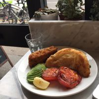 Vegan option fry up! SO yum! at Buhler & Co in East London