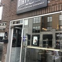 Outside at Dirty Pizza in Montreal