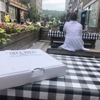 Patio at Dirty Pizza in Montreal