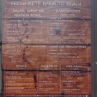 Vegan options clearly marked   at Fresh Bite - Food Truck in Hanalei