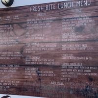 Menu ... (V) indicates vegan at Fresh Bite - Food Truck in Hanalei