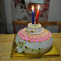 Custom made cake for an engagement party. at Kkotmil in Seoul