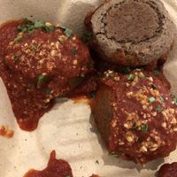 Eggplant “Meatballs” in sauce  at goodbeet in Haddon Township