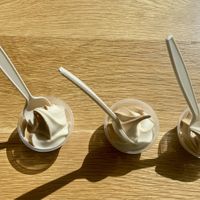 Free samples of the carrot cake/vanilla swirl soft serve! So delicious!   at goodbeet in Haddon Township