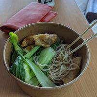 Dumpling noodles at Vege Pot 素砂煲 in Central Singapore