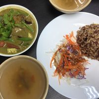 Thai green curry with fish, brinjal & tofu  at Vege Pot 素砂煲 in Central Singapore