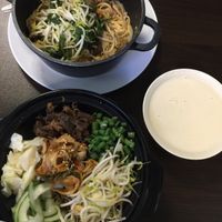 Hokkien mee and bibimbap, was here on 13 sep 2018 at Vege Pot 素砂煲 in Central Singapore