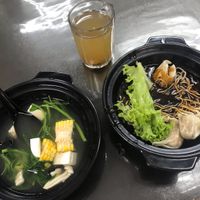 Dry Noodle with gravy and dumpling   at Vege Pot 素砂煲 in Central Singapore