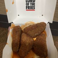Spicy wings. Very average indeed  at Lord of the Fries - Flinders Street in Melbourne