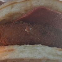 Breakfast Chick'n waffle at Lord of the Fries - Flinders Street in Melbourne