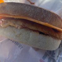 breakfast egg & patty at Lord of the Fries - Flinders Street in Melbourne
