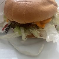 Original burger  at Lord of the Fries - Flinders Street in Melbourne