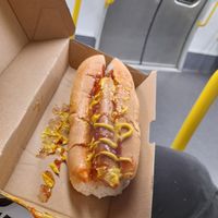 hot dog at Lord of the Fries - Flinders Street in Melbourne