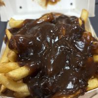 Nugget munch box with gravy. Delicious gravy!  at Lord of the Fries - Flinders Street in Melbourne