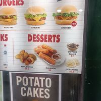 dessert menu at Lord of the Fries - Flinders Street in Melbourne
