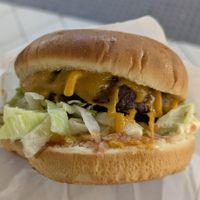 Original Burger at Lord of the Fries - Flinders Street in Melbourne