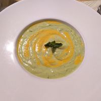 Vellutata fredda di peperoni e avocado at Vitto Pitagorico in Naples