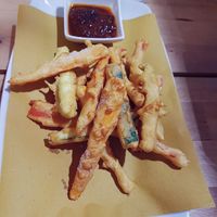 Vegetables beignets  at Vitto Pitagorico in Naples