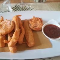 Frittura in Pastella di Ceci e Salsa Barbecue at Vitto Pitagorico in Naples