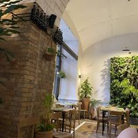 Beautiful indoor seating  at Vitto Pitagorico in Naples