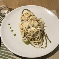 Spaghettis sauce crémeuse   at Vitto Pitagorico in Naples