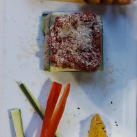 Mix antipasti - the raw lasagna was incredible at Vitto Pitagorico in Naples