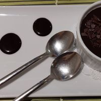 Chocolate Panna cotta at Vitto Pitagorico in Naples