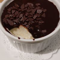Chocolate Panna cotta at Vitto Pitagorico in Naples