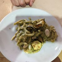 1/2 serving pasta dish called Jellyfish at Vitto Pitagorico in Naples