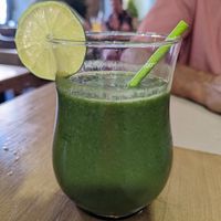 Green smoothie at Vitto Pitagorico in Naples