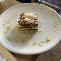 Great raw starters, unfortunately disappointingly tasteless main  at Vitto Pitagorico in Naples