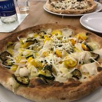 Ridiculously good pizza w/ vegan mozzarella. Perfect hemp crust! at Vitto Pitagorico in Naples