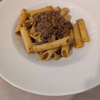 Ragù genovese: the sauce was good but the pasta was not cooked enough ( and I like it al dente!) at Vitto Pitagorico in Naples