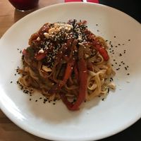 Thai pasta at Vitto Pitagorico in Naples