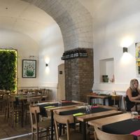 Here is the inside, during lunchtime.  at Vitto Pitagorico in Naples