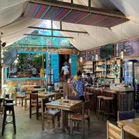 The bar  at Los Amigos in Flores