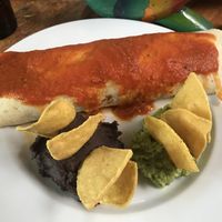 Veggie burrito (minus cheese) at Los Amigos in Flores