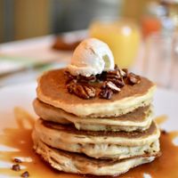 Apple vegan pancakes  at Wynn Hotel - Tableau in Las Vegas