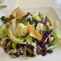 Tofu and veg noodles   at Buddha Belly in Cat Ba