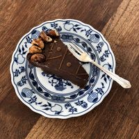 Chocolate cake with caramelized cashews soooo good!  at Ou Bien Encore in Geneva