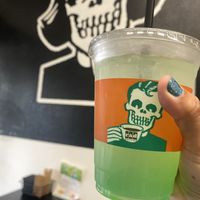So Refreshing Post Morning Run - Recommend the CREATURE Lemonade (caffeine free by default), minty pineapple 🍍 hints and super tasty! 😋✨🍍  at Rad Coffee in Upland