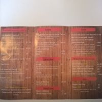 Drinks menu at Roots Cafe in South Shields