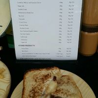 Cheeese on delivery and delicious looking sandwich (I didn't taste it) at Legazpi Sunday Market in Makati