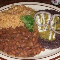 Tamale with rice and beans at Zia Taqueria in Asheville