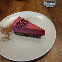 Raspberry lemon cake at Pumpkin Brown in Edinburgh