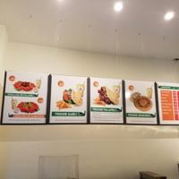 wall menu at Veggie Medio Oriente - Suipacha in Buenos Aires