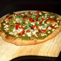 Vegan pizza. at La Pizza in Halmstad