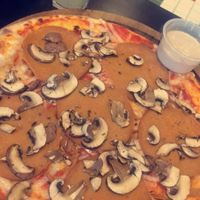 Vegan pizza with 'ham'.  at La Pizza in Halmstad