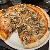 Gluten-free vegan fungi pizzaa  at La Pizza in Halmstad