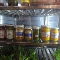 pestos, hummus, sauerkraut at Bio Mercado in Puerto Viejo De Talamanca